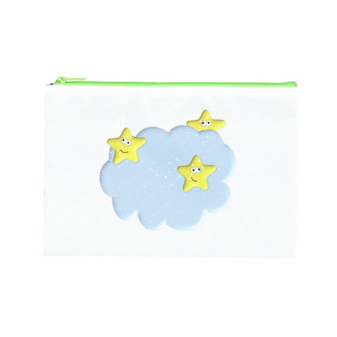 Happy Stars in a Cloud Cosmetic Bag (Large) from ArtsNow.com Front