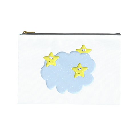 Happy Stars in a Cloud Cosmetic Bag (Large) from ArtsNow.com Front