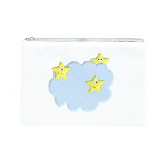 Happy Stars in a Cloud Cosmetic Bag (Large) from ArtsNow.com Front