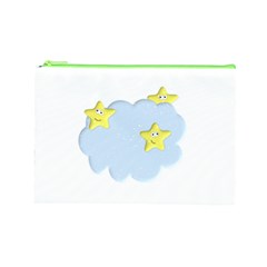 Happy Stars in a Cloud Cosmetic Bag (Large) from ArtsNow.com Front