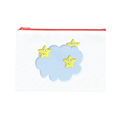 Happy Stars in a Cloud Cosmetic Bag (Large) from ArtsNow.com Front