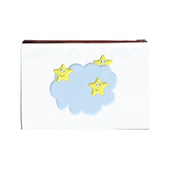 Happy Stars in a Cloud Cosmetic Bag (Large) from ArtsNow.com Back