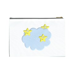 Happy Stars in a Cloud Cosmetic Bag (Large) from ArtsNow.com Back