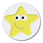 Happy Star Round Mousepad