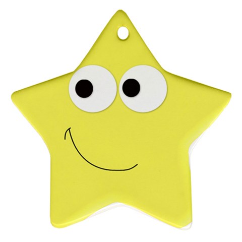 Happy Star Ornament (Star) from ArtsNow.com Front