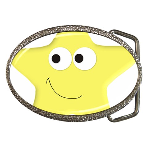 Happy Star Belt Buckle from ArtsNow.com Front