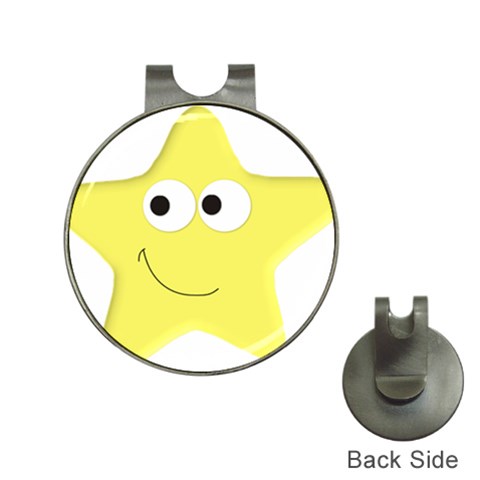 Happy Star Golf Ball Marker Hat Clip from ArtsNow.com Front