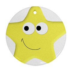 Happy Star Round Ornament (Two Sides) from ArtsNow.com Back