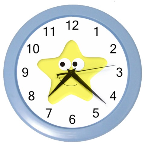 Happy Star Color Wall Clock from ArtsNow.com Front