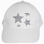 Silver Stars White Cap