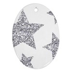 Silver Stars Ornament (Oval)