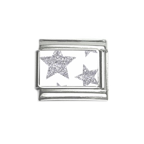 Silver Stars Italian Charm (9mm) from ArtsNow.com Front