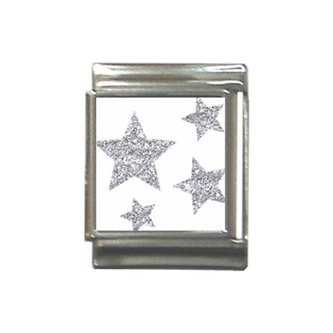 Silver Stars Italian Charm (13mm) from ArtsNow.com Front