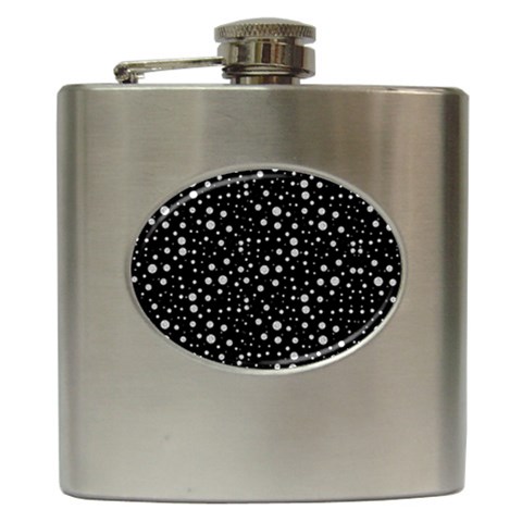 Snowing Diamonds Hip Flask (6 oz) from ArtsNow.com Front