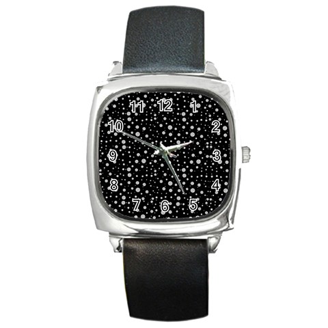 Snowing Diamonds Square Metal Watch from ArtsNow.com Front