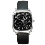 Snowing Diamonds Square Metal Watch