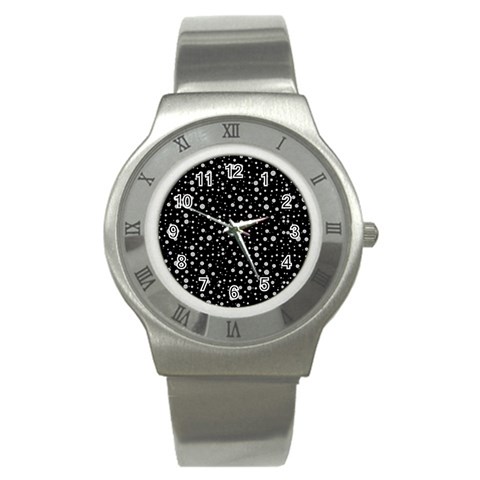 Snowing Diamonds Stainless Steel Watch from ArtsNow.com Front