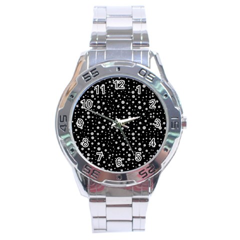 Snowing Diamonds Stainless Steel Analogue Men’s Watch from ArtsNow.com Front