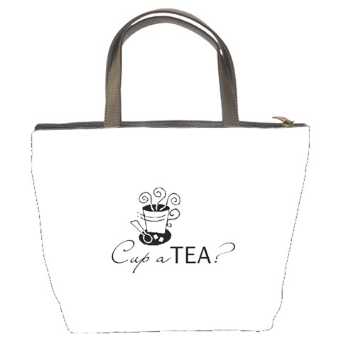 Cup a Tea Bucket Bag from ArtsNow.com Back