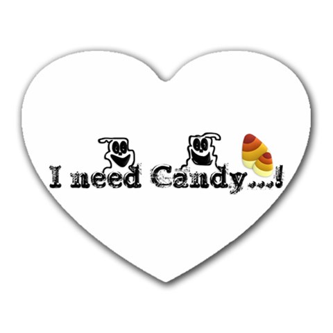 I Need Halloween Candy Mousepad (Heart) from ArtsNow.com Front