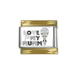 Love My Mummy Halloween Gold Trim Italian Charm (9mm)