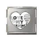 Love My Mummy Halloween Mega Link Heart Italian Charm (18mm)