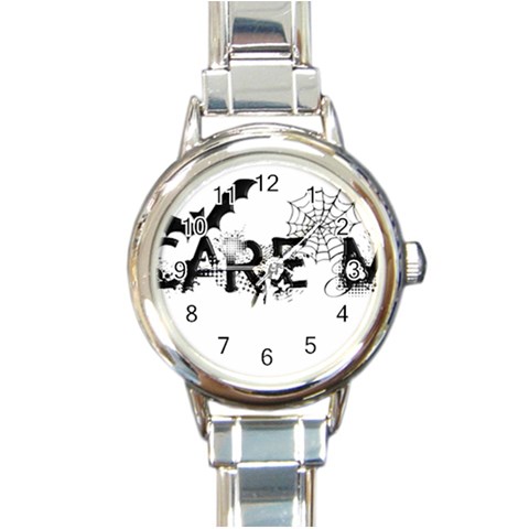 Scare Me Halloween Round Italian Charm Watch from ArtsNow.com Front