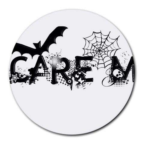 Scare Me Halloween Round Mousepad from ArtsNow.com Front