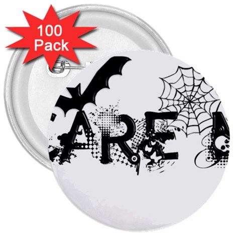 Scare Me Halloween 3  Button (100 pack) from ArtsNow.com Front