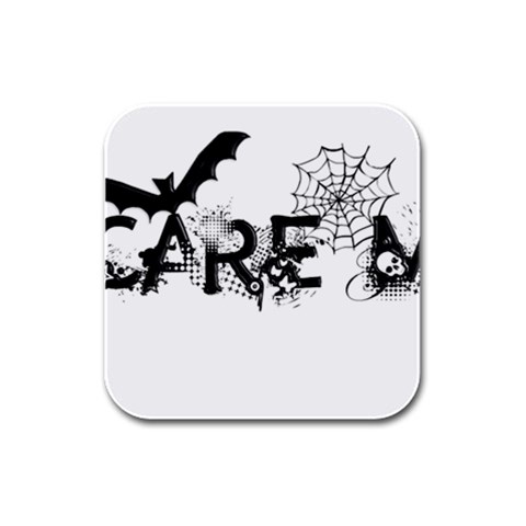 Scare Me Halloween Rubber Square Coaster (4 pack) from ArtsNow.com Front