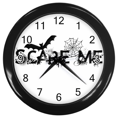 Scare Me Halloween Wall Clock (Black) from ArtsNow.com Front