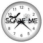 Scare Me Halloween Wall Clock (Silver)