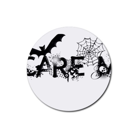 Scare Me Halloween Rubber Round Coaster (4 pack) from ArtsNow.com Front