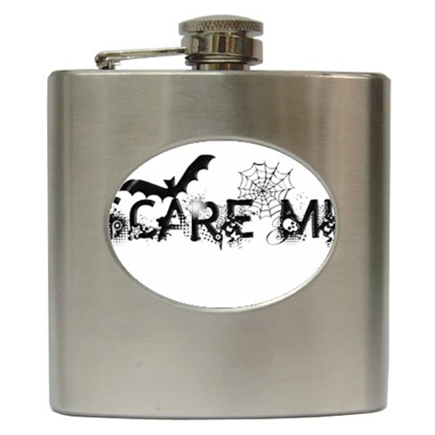 Scare Me Halloween Hip Flask (6 oz) from ArtsNow.com Front