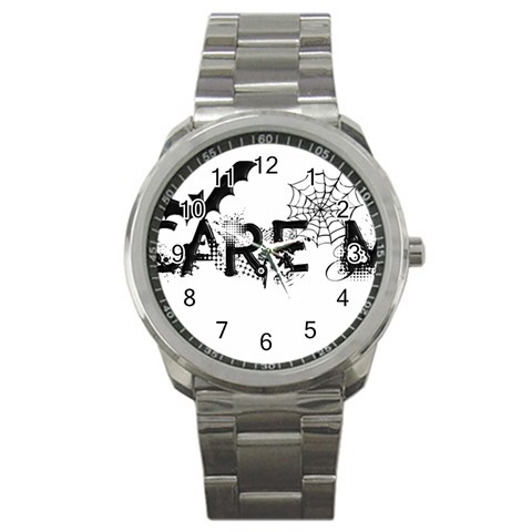 Scare Me Halloween Sport Metal Watch from ArtsNow.com Front