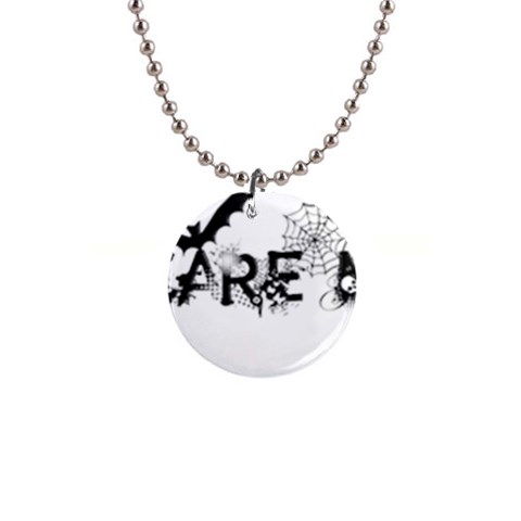 Scare Me Halloween 1  Button Necklace from ArtsNow.com Front