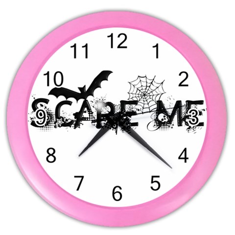 Scare Me Halloween Color Wall Clock from ArtsNow.com Front