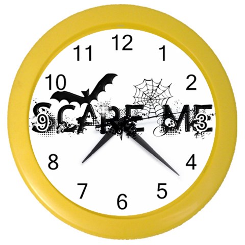 Scare Me Halloween Color Wall Clock from ArtsNow.com Front