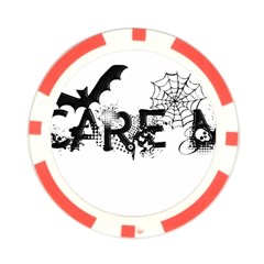 Scare Me Halloween Poker Chip Card Guard from ArtsNow.com Front