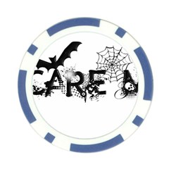 Scare Me Halloween Poker Chip Card Guard from ArtsNow.com Front