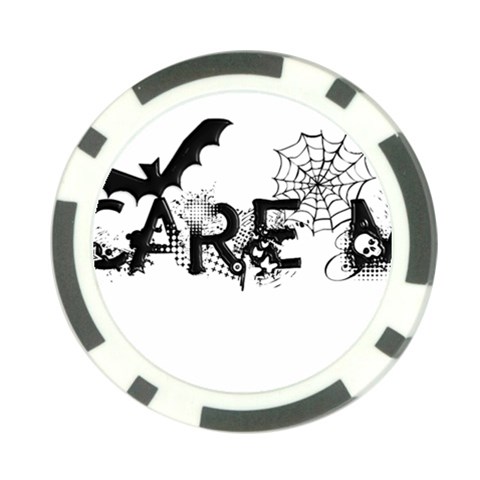 Scare Me Halloween Poker Chip Card Guard from ArtsNow.com Back