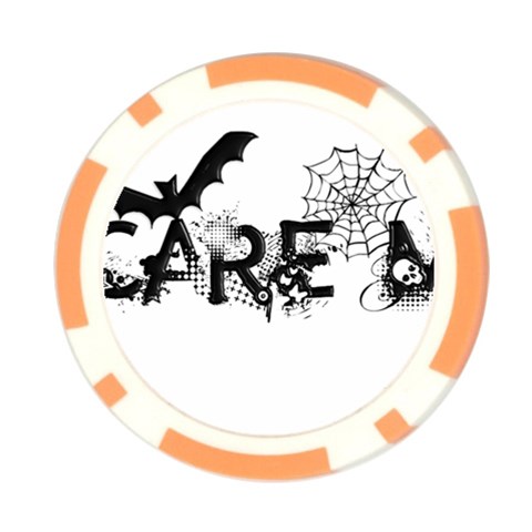 Scare Me Halloween Poker Chip Card Guard (10 pack) from ArtsNow.com Front