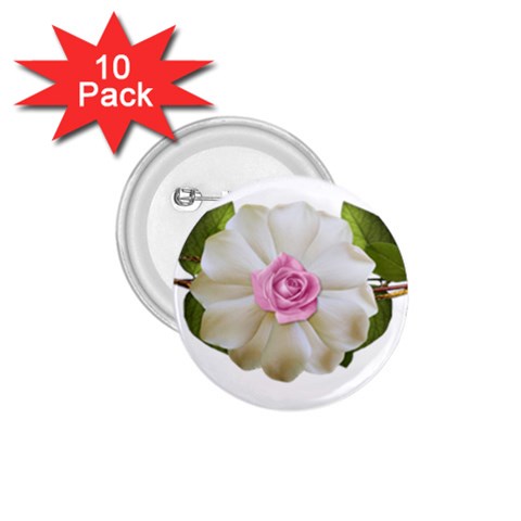 Love Flower 1.75  Button (10 pack)  from ArtsNow.com Front