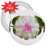 Love Flower 3  Button (10 pack)