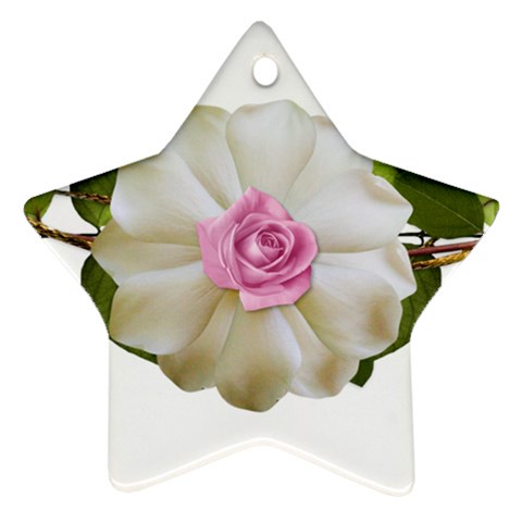 Love Flower Star Ornament (Two Sides) from ArtsNow.com Back