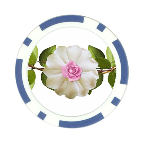 Love Flower Poker Chip Card Guard (10 pack) from ArtsNow.com Front