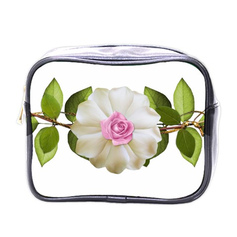 Love Flower Mini Toiletries Bag (One Side) from ArtsNow.com Front