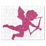 Pink Love Cupid Jigsaw Puzzle (Rectangular)