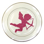 Pink Love Cupid Porcelain Plate