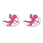 Pink Love Cupid Cufflinks (Oval)